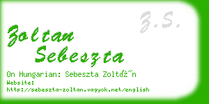 zoltan sebeszta business card